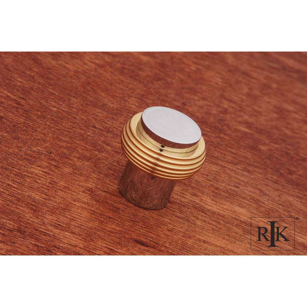 RK International - Solid Swirl Rod Knob - Chrome,Brass