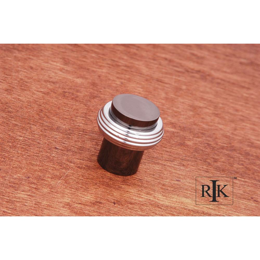 RK International - Solid Swirl Rod Knob - Black Nickel,Chrome