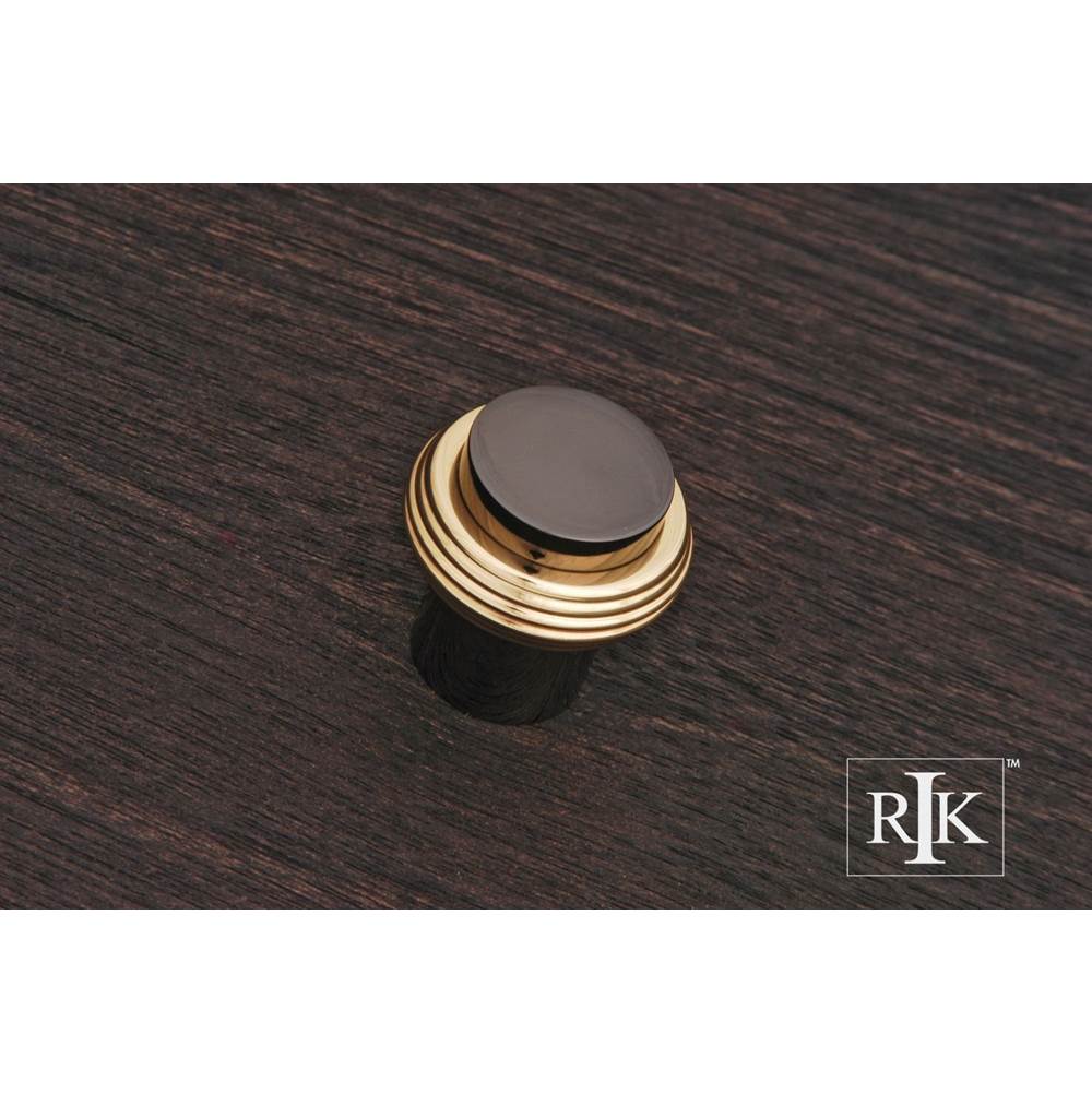 RK International - Solid Swirl Rod Knob - Black Nickel,Brass