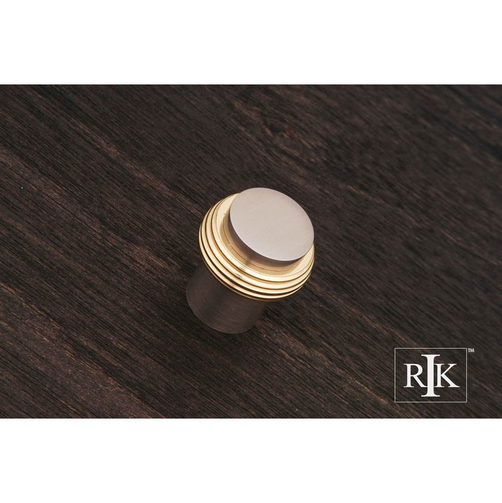 RK International - Solid Swirl Rod Knob - Satin Nickel,Brass