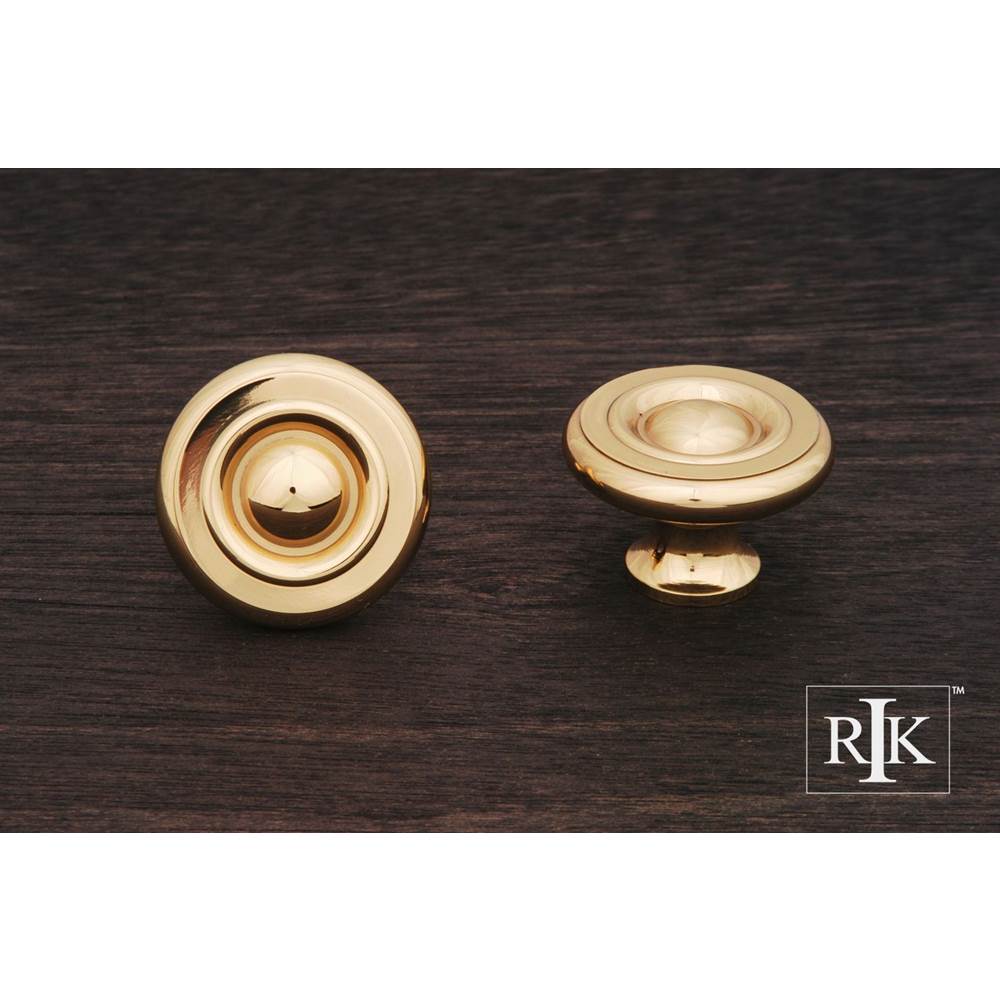 RK International - Large Solid Georgian Knob - Polished Brass