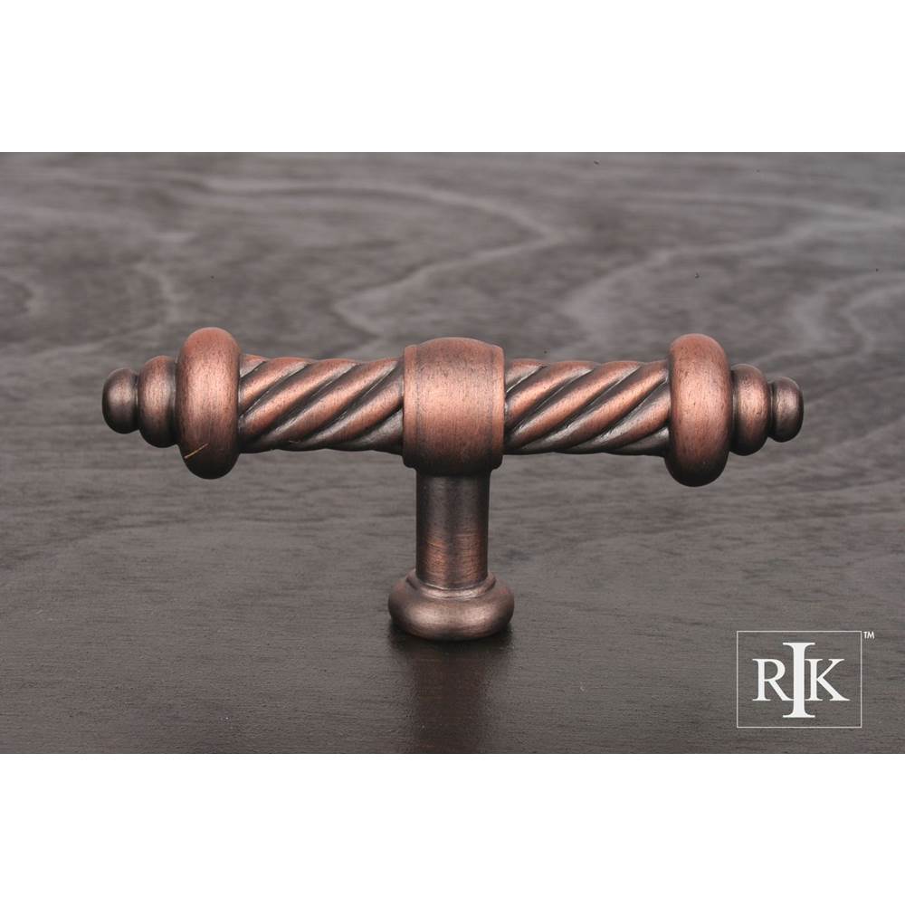 RK International - Large Twisted Knob - Distressed Copper
