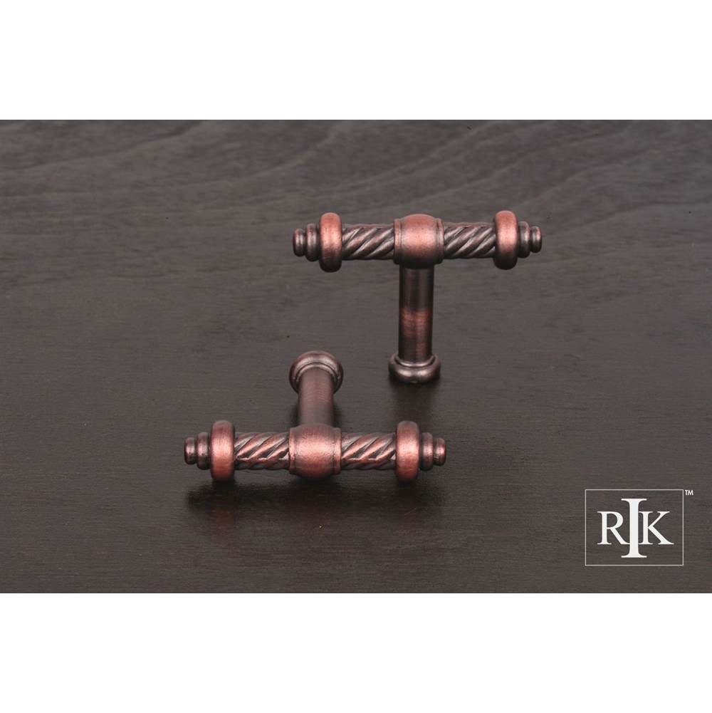 RK International - Small Twisted Knob - Distressed Copper