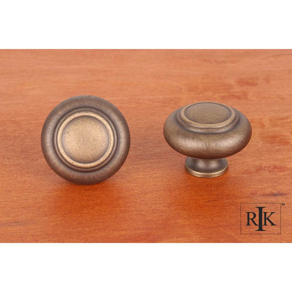 RK International - Large Double Ringed Knob - Antique English