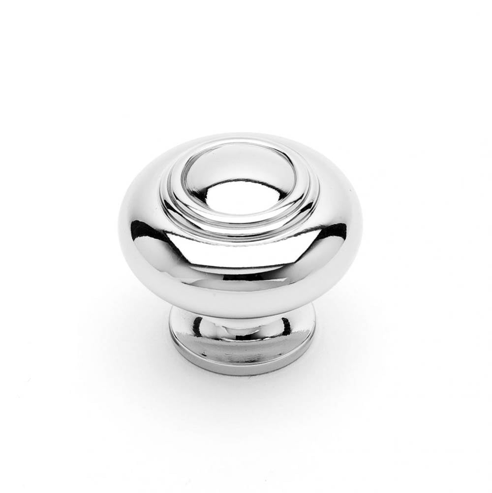 RK International - Small Double Ringed Knob - Polished Nickel