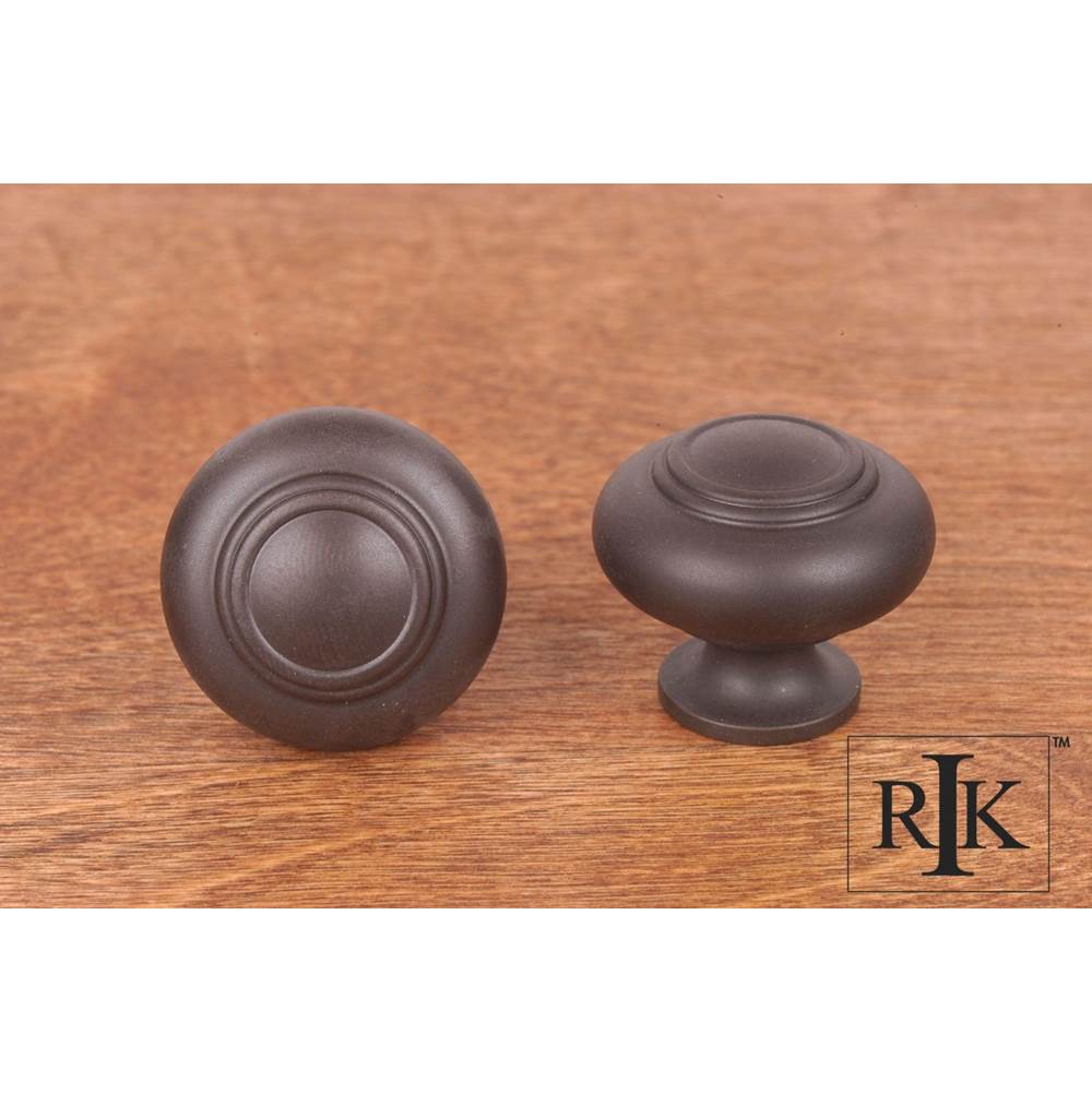 RK International - Small Double Ringed Knob - Oil Rubbed Bronze