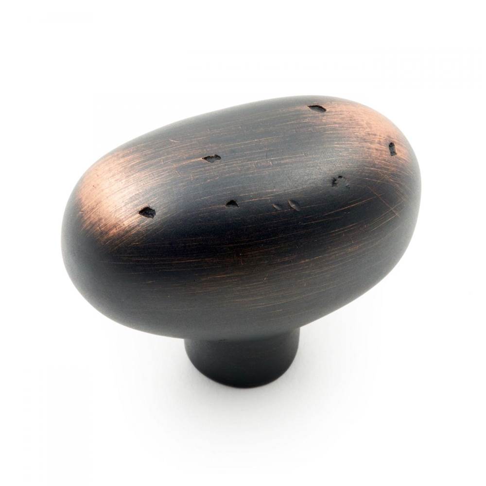 RK International - Distressed Heavy Egg Knob - Valencia Bronze