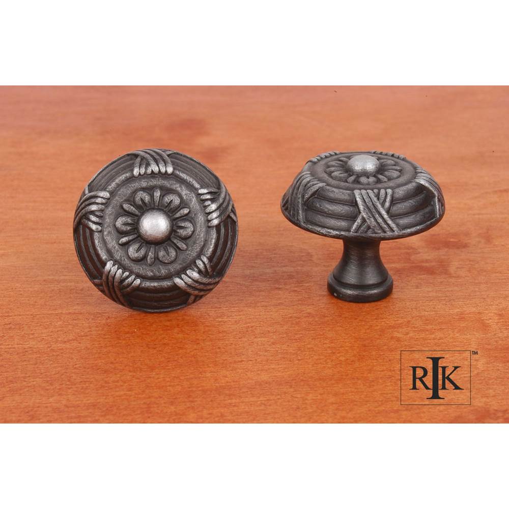 RK International - Large Crosses and Petals Knob - Distressed Nickel