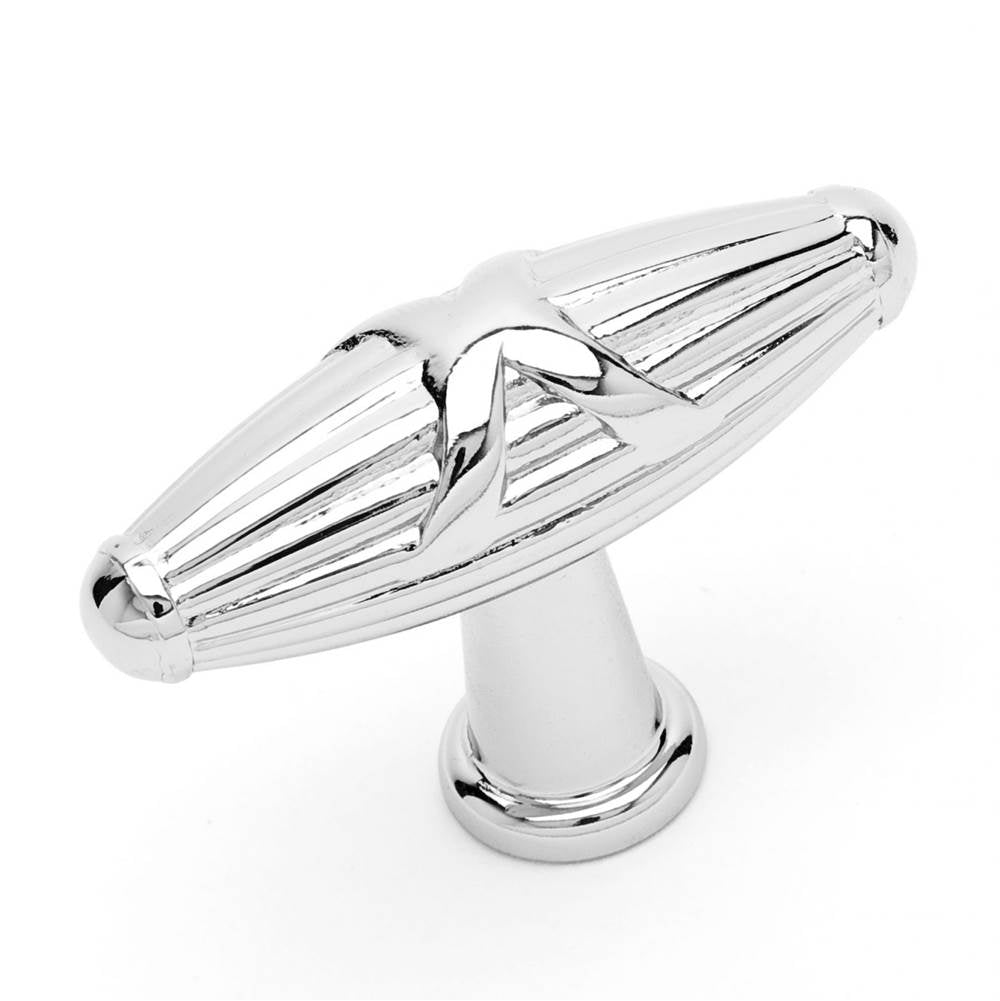 RK International - Large Crossed Indian Drum Knob - Polished Nickel