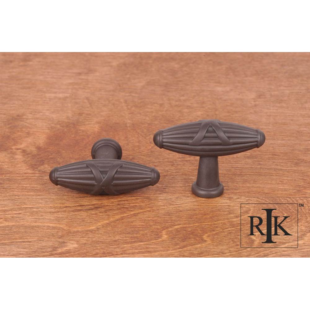 RK International - Large Crossed Indian Drum Knob - Oil Rubbed Bronze