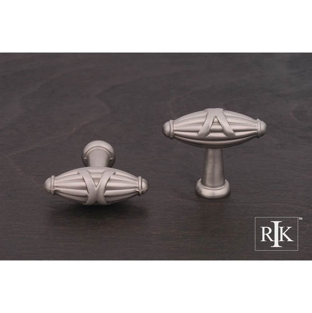 RK International - Small Crossed Indian Drum Knob - Satin Nickel