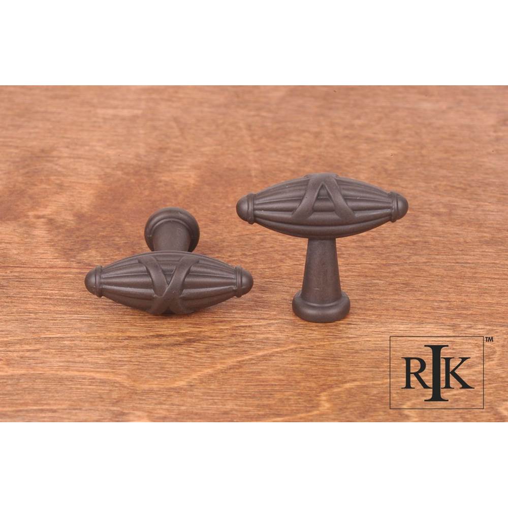RK International - Small Crossed Indian Drum Knob - Oil Rubbed Bronze
