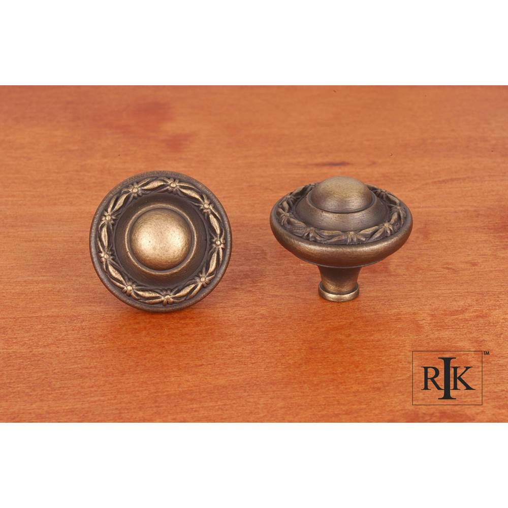 RK International - Big Deco-Leaf Edge Knob - Antique English