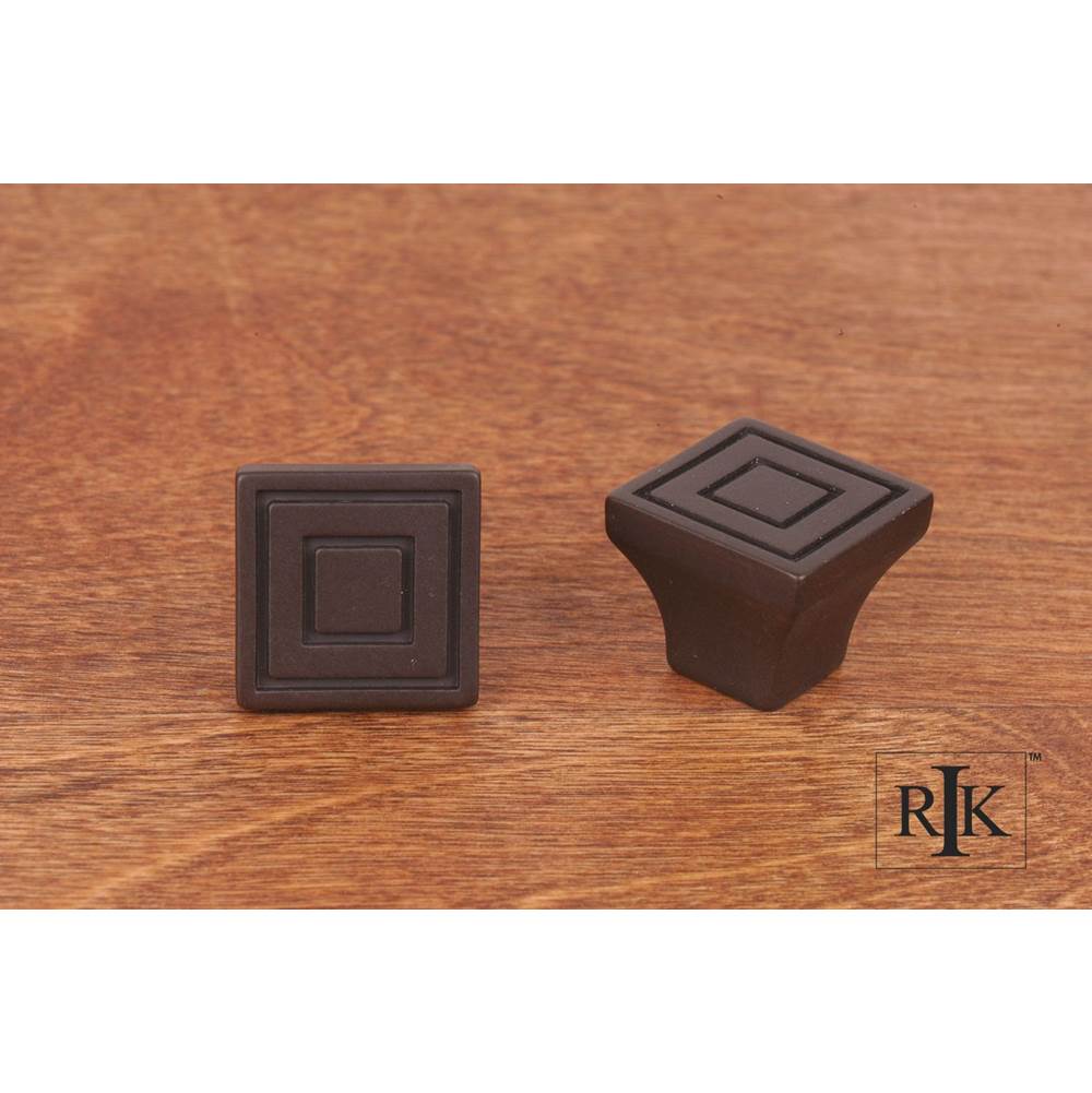 RK International - Small Contemporary Square Knob - Oil Rubbed Bronze