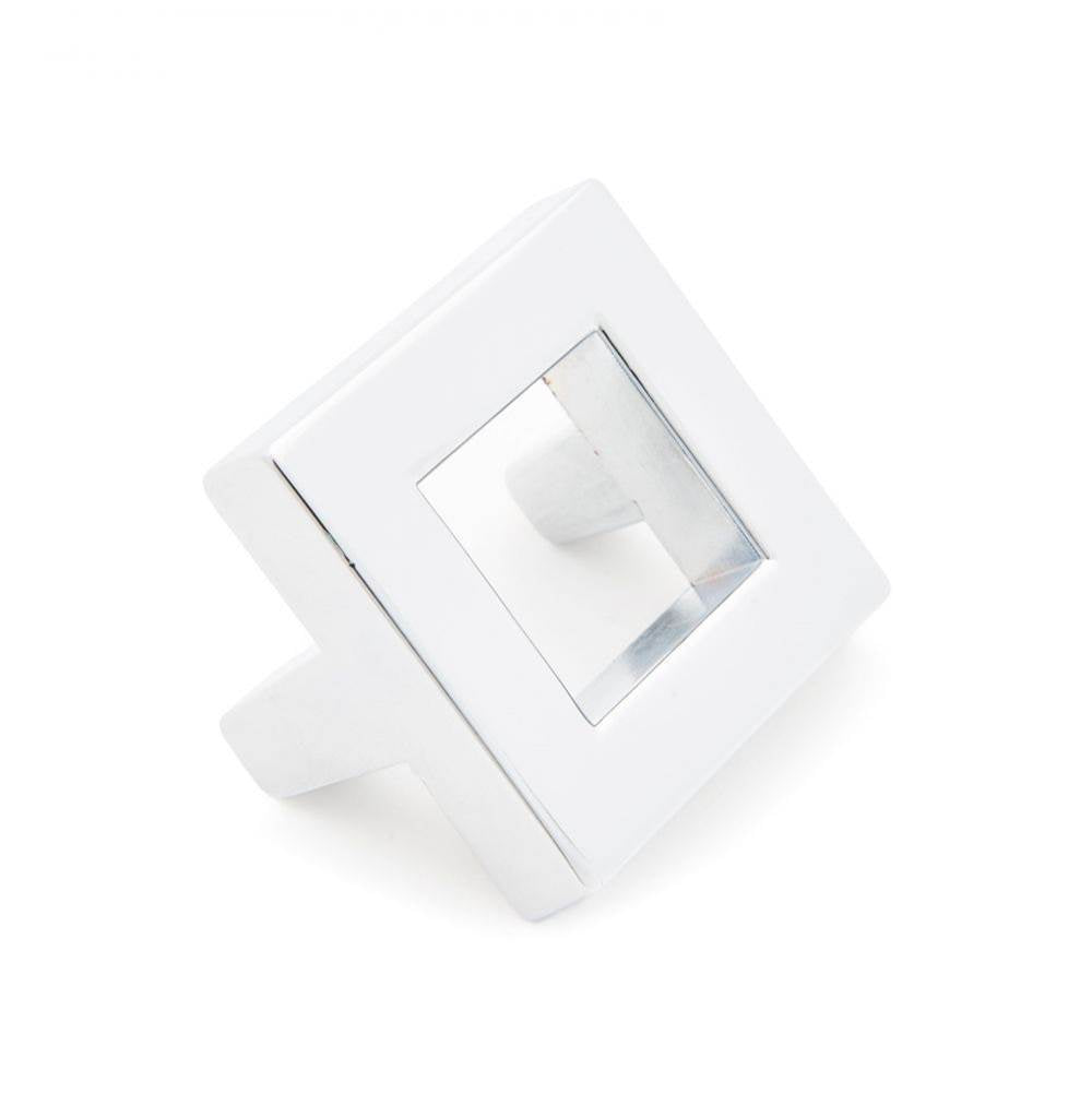 RK International - Open Square Knob - Polished Chrome