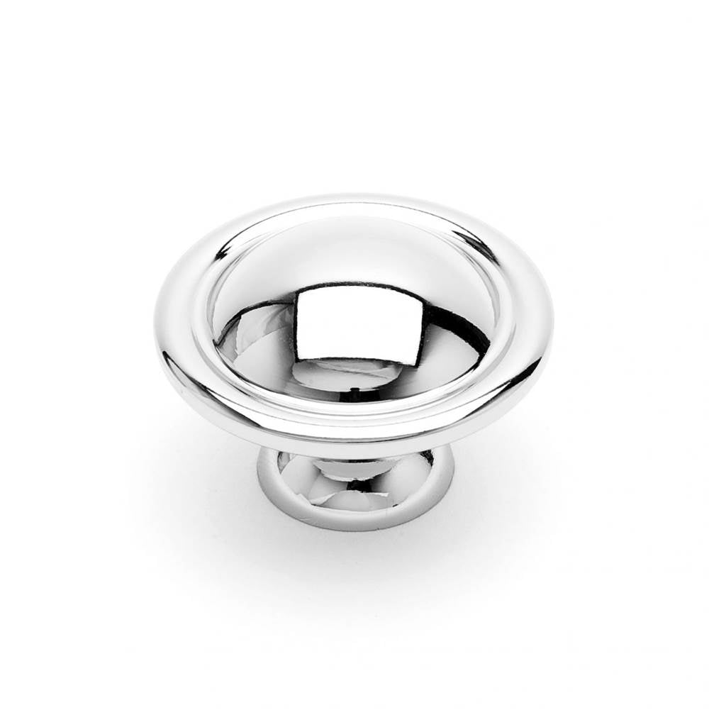 RK International - Large Smooth Dome Knob - Polished Nickel