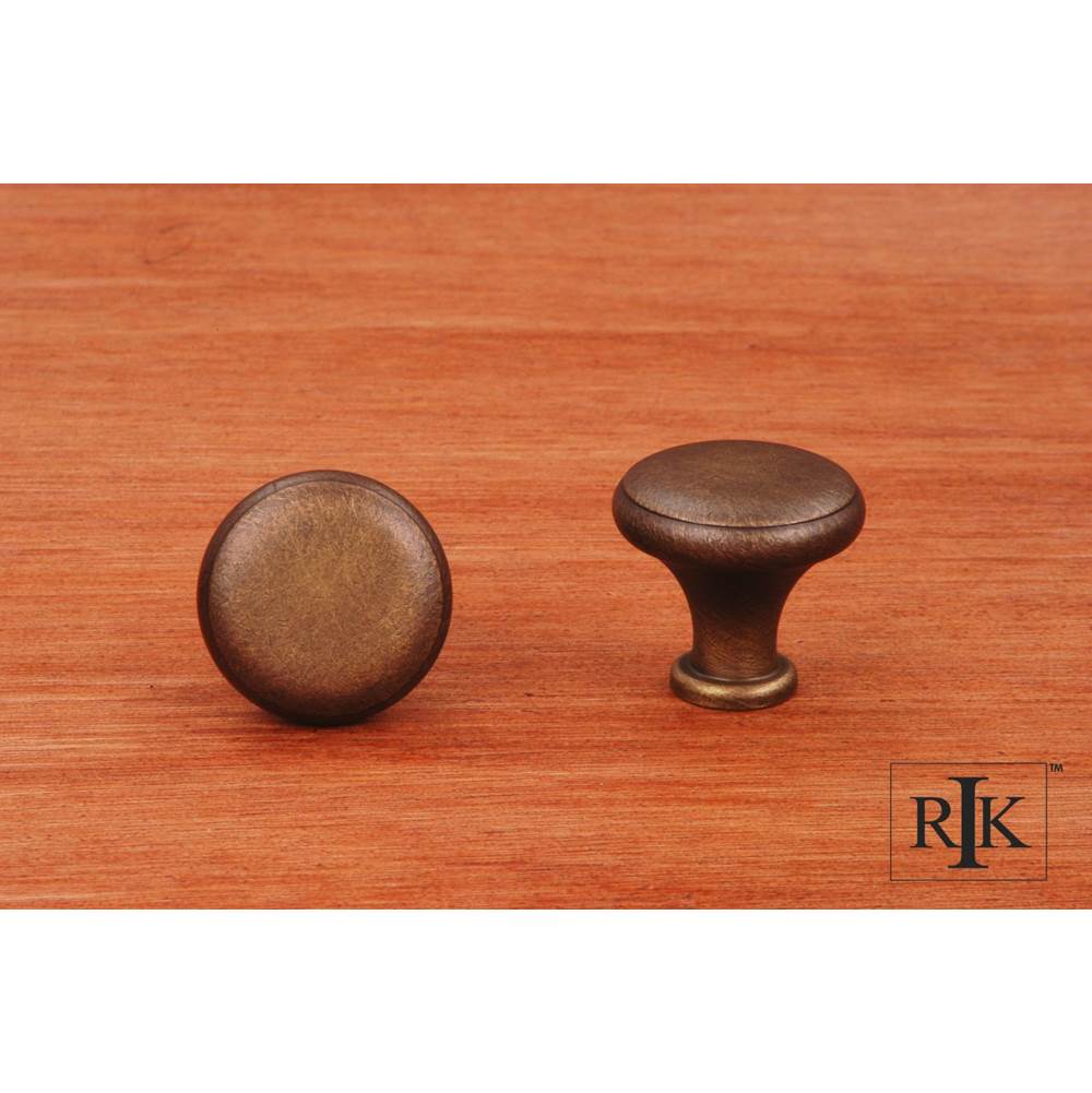 RK International - Solid Knob with Flat Edge - Antique English