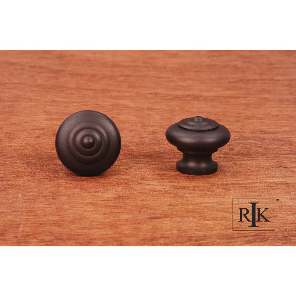 RK International - Solid Knob with Circle at Top - Oil Rubbed Bronze