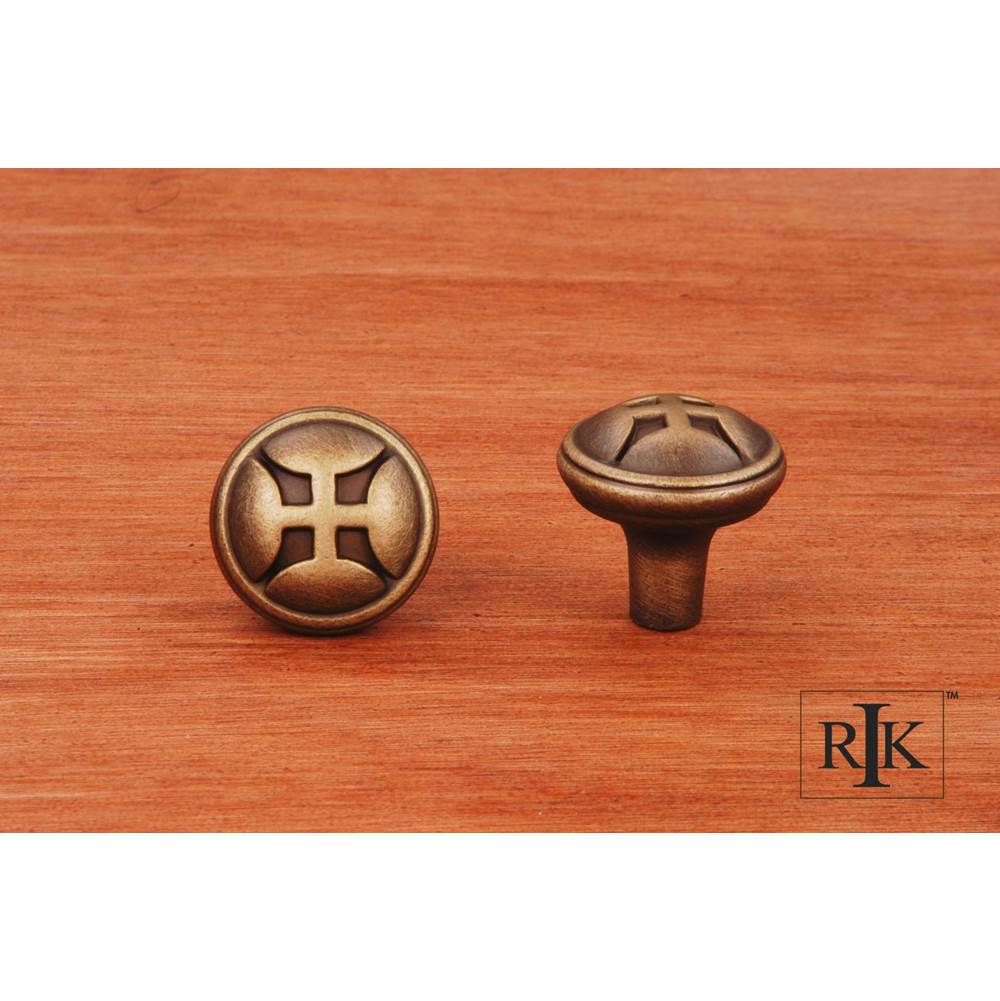 RK International - Solid Four Petal Knob - Antique English