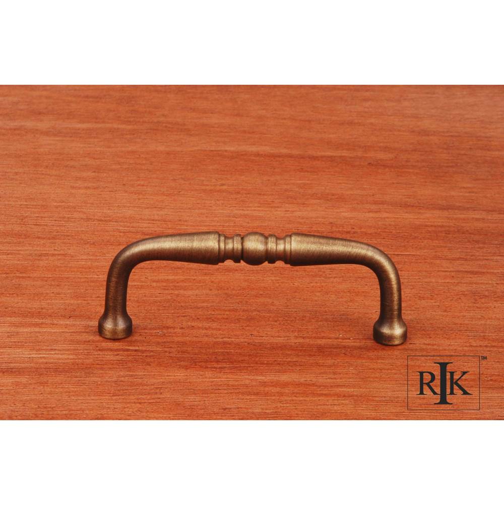 RK International - 3'' c/c Decorative Curved Pull - Antique English