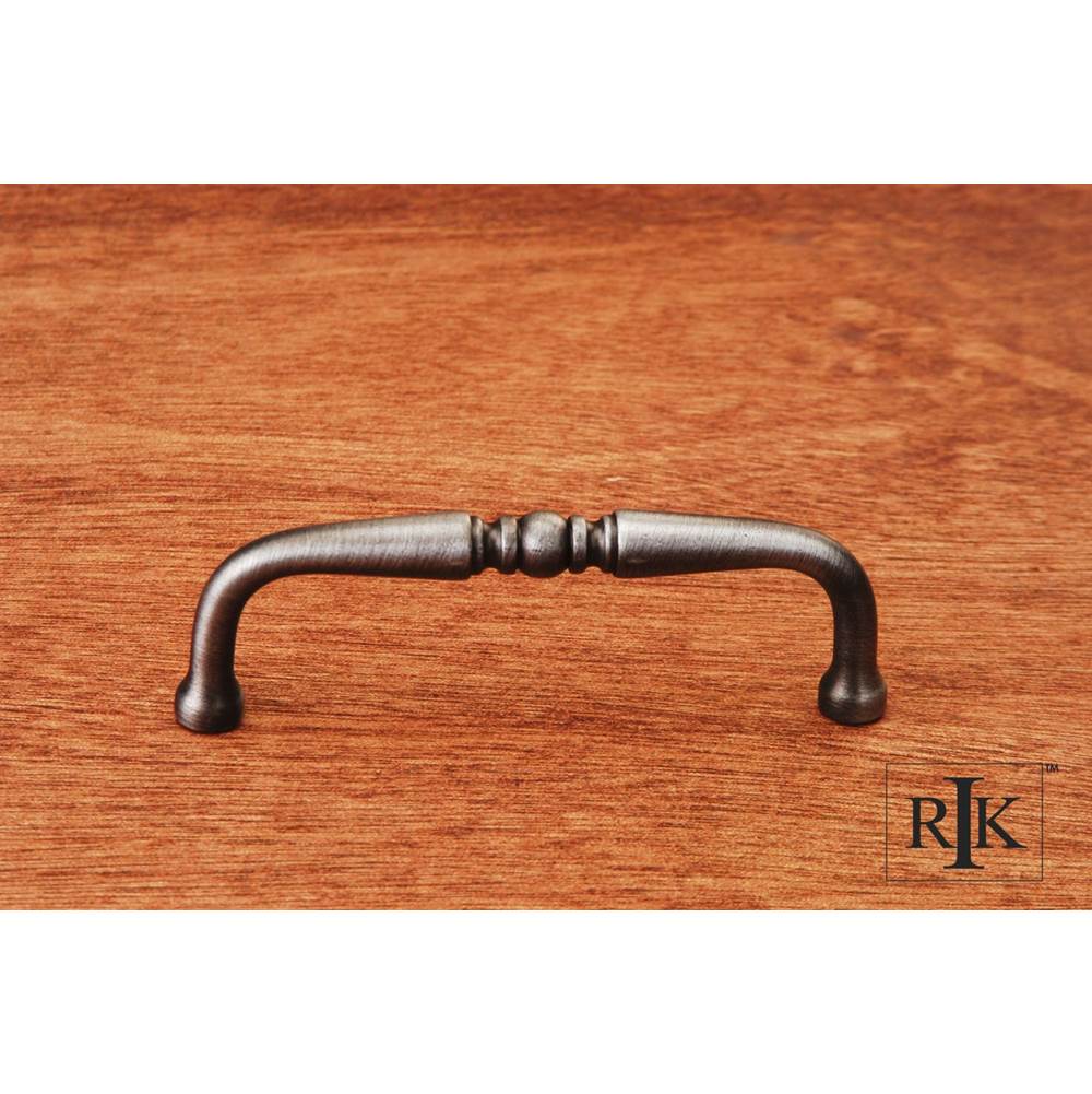 RK International - 3 1/2'' c/c Decorative Curved Pull - Distressed Nickel
