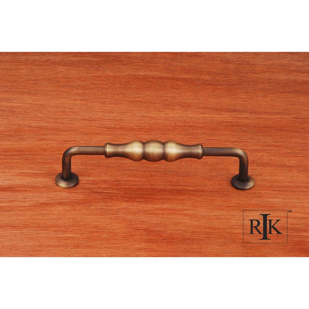 RK International - 5'' c/c Beaded Middle Vertical Pull - Antique English