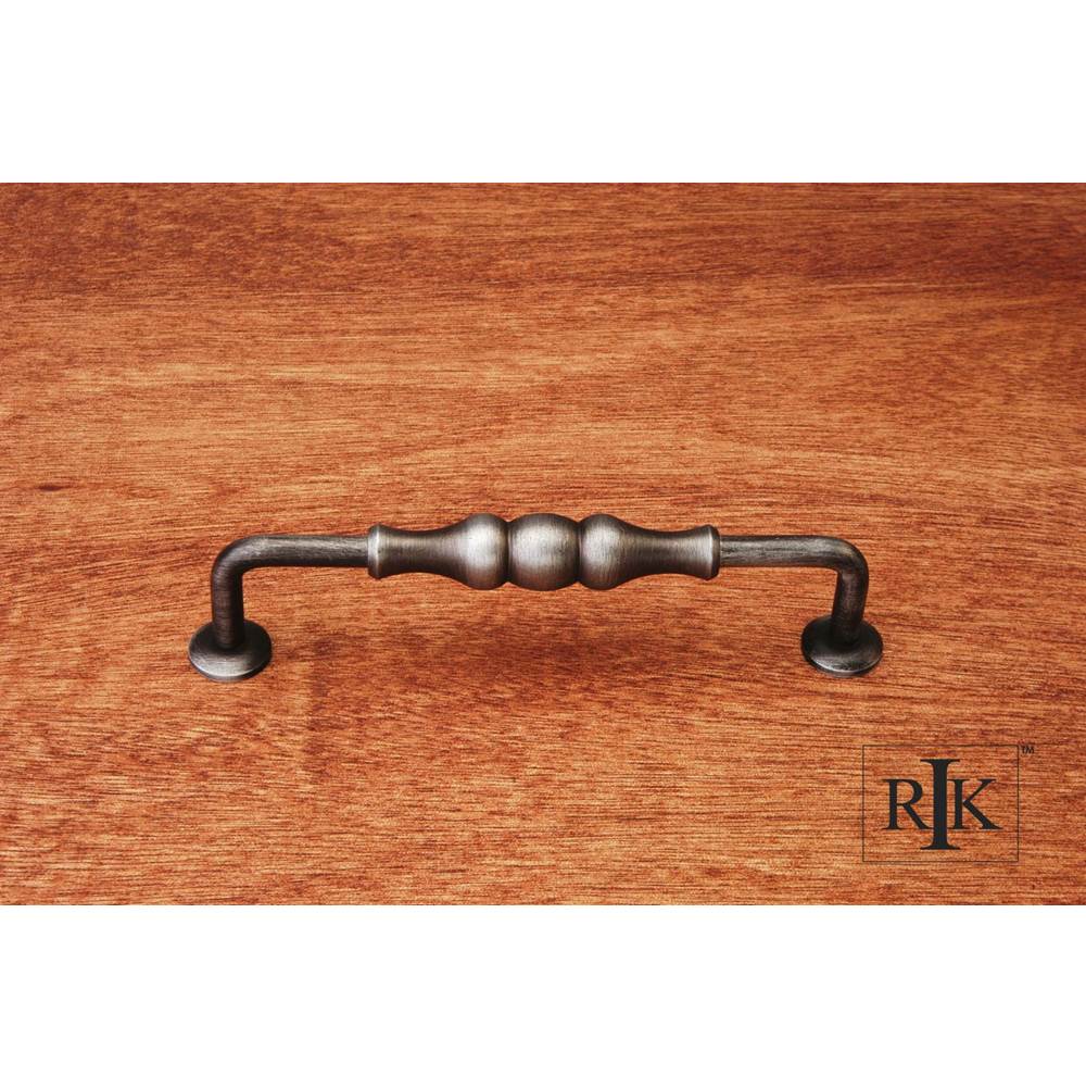 RK International - 5'' c/c Beaded Middle Vertical Pull - Distressed Nickel