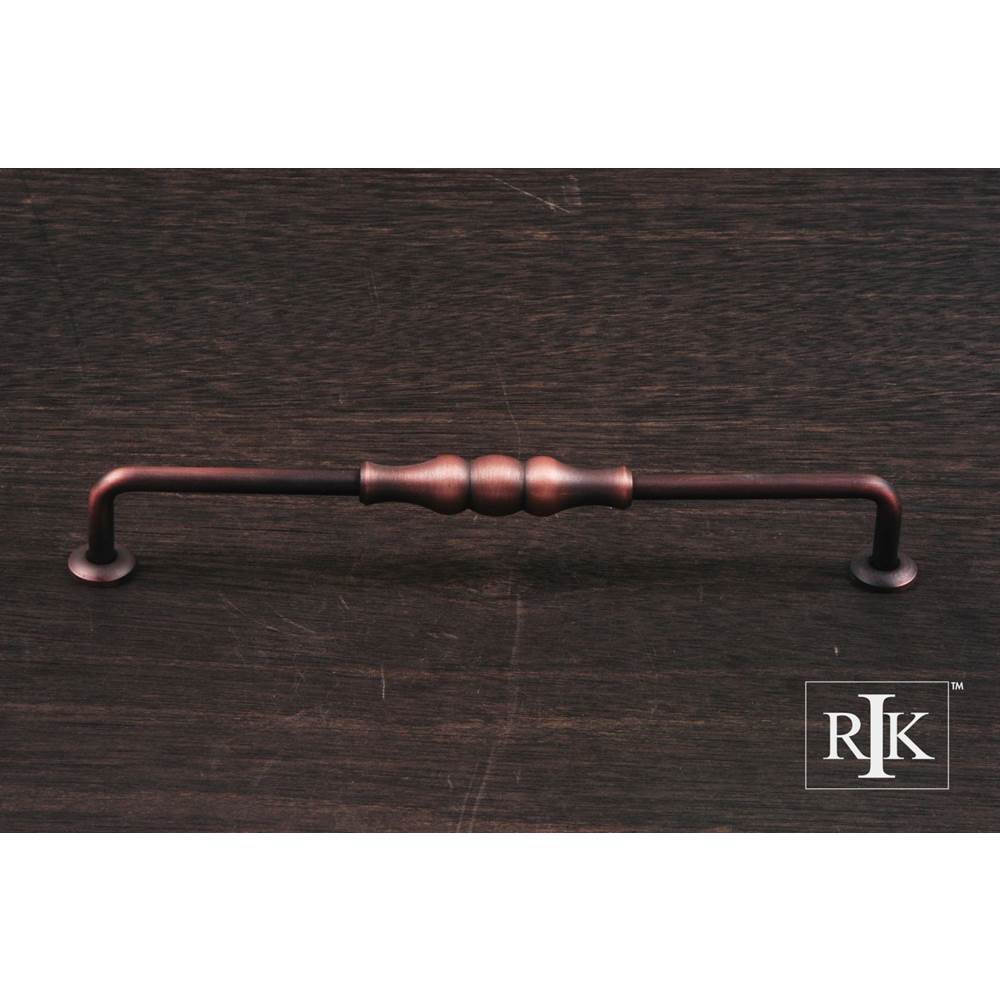 RK International - 8'' c/c Beaded Middle Vertical Pull - Distressed Copper