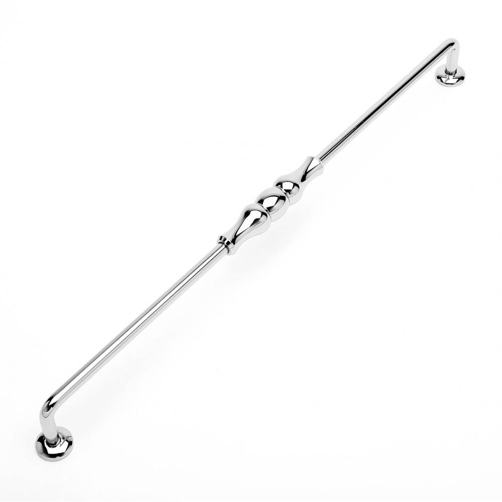 RK International - 12'' c/c Beaded Middle Vertical Pull - Polished Nickel