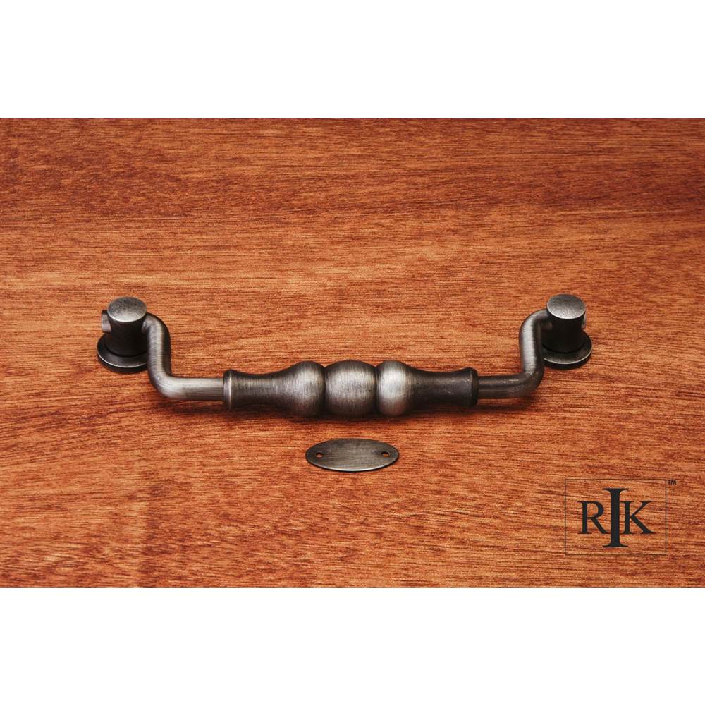 RK International - 5'' c/c Beaded Middle Hanging Pull - Distressed Nickel