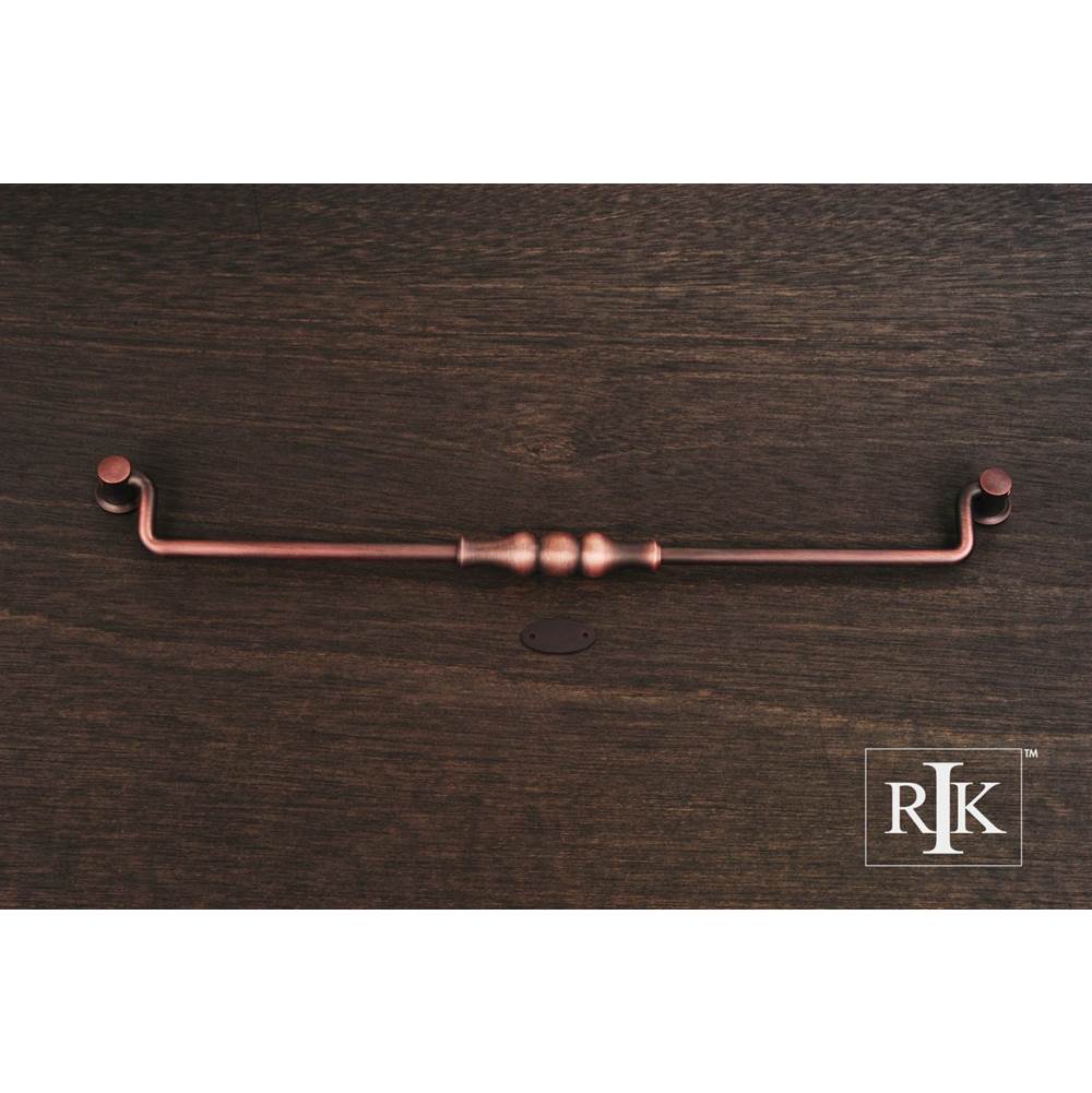 RK International - 12'' c/c Beaded Middle Hanging Pull - Distressed Copper