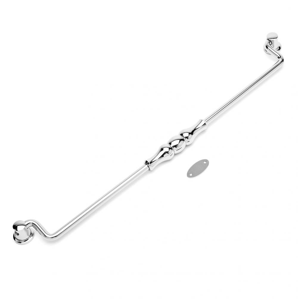 RK International - 12'' c/c Beaded Middle Hanging Pull - Polished Nickel