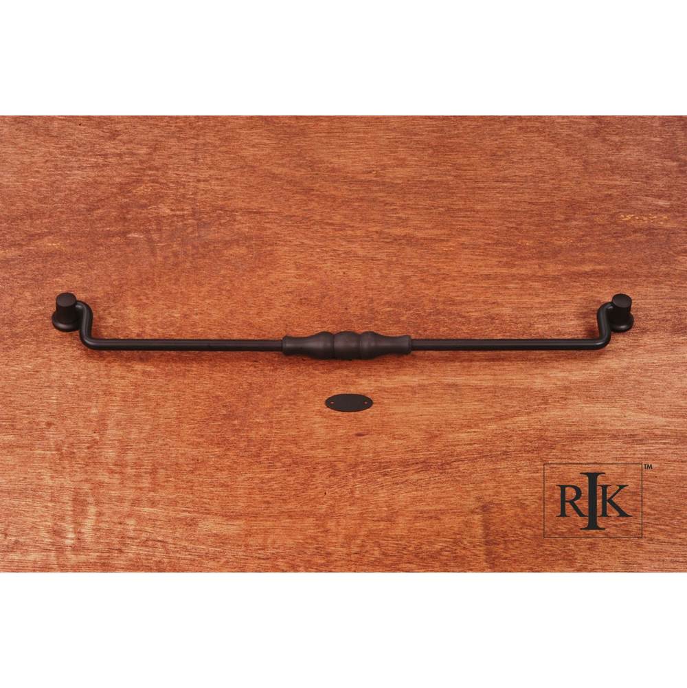 RK International - 12'' c/c Beaded Middle Hanging Pull - Oil Rubbed Bronze