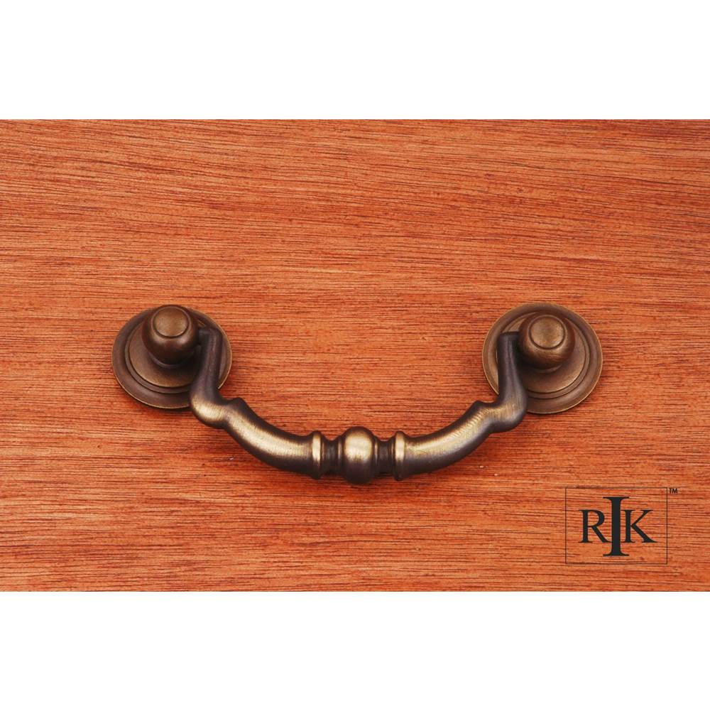 RK International - Sculptured Beaded Bail Pull - Antique English