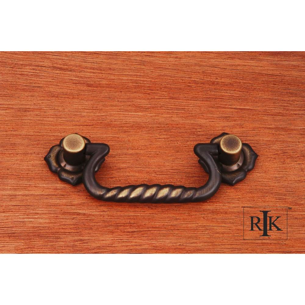 RK International - Rope Bail Pull with Clover Ends - Antique English
