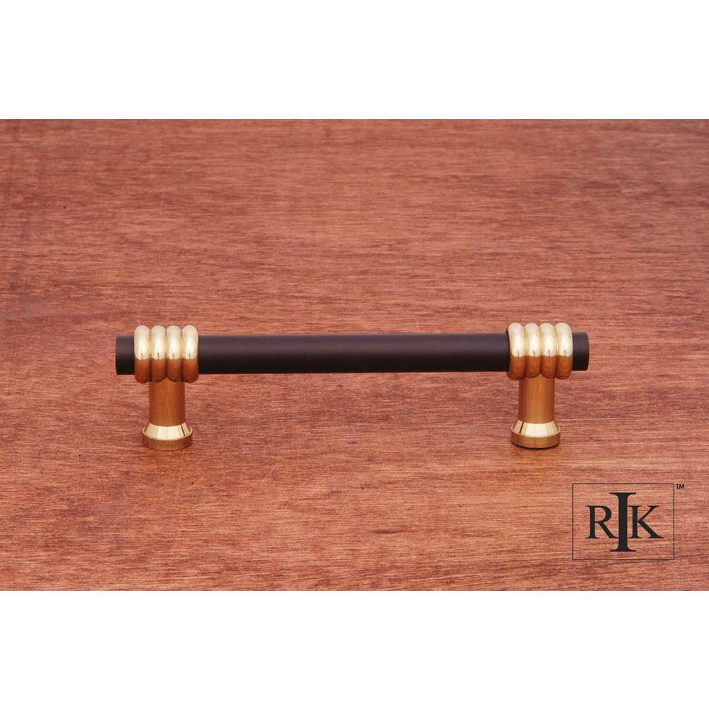 RK International - 3 1/2'' c/c Swirl Pull - Oil Rubbed Bronze,Brass