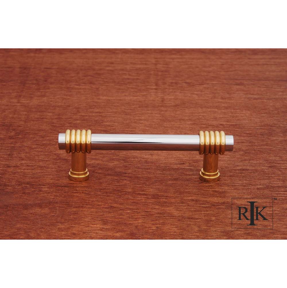 RK International - 3 1/2'' c/c Swirl Pull - Chrome,Brass