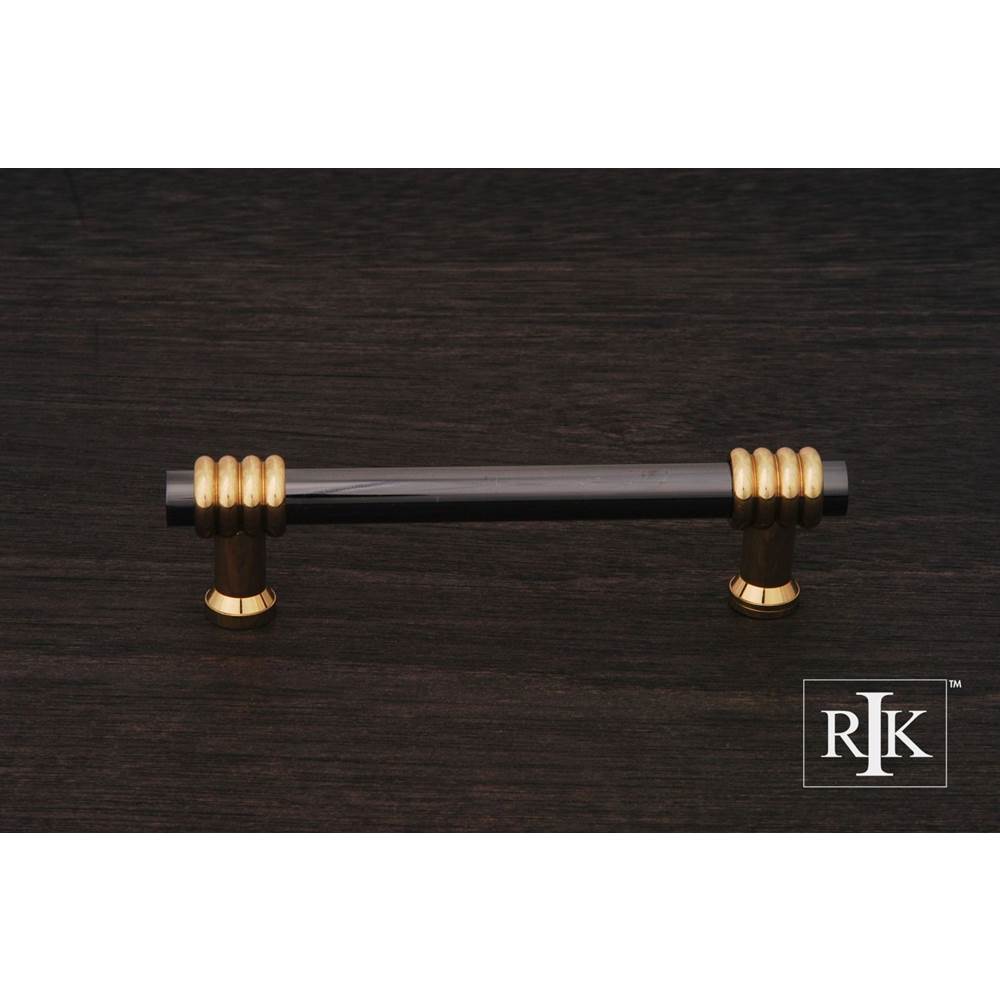 RK International - 3 1/2'' c/c Swirl Pull - Black Nickel,Brass