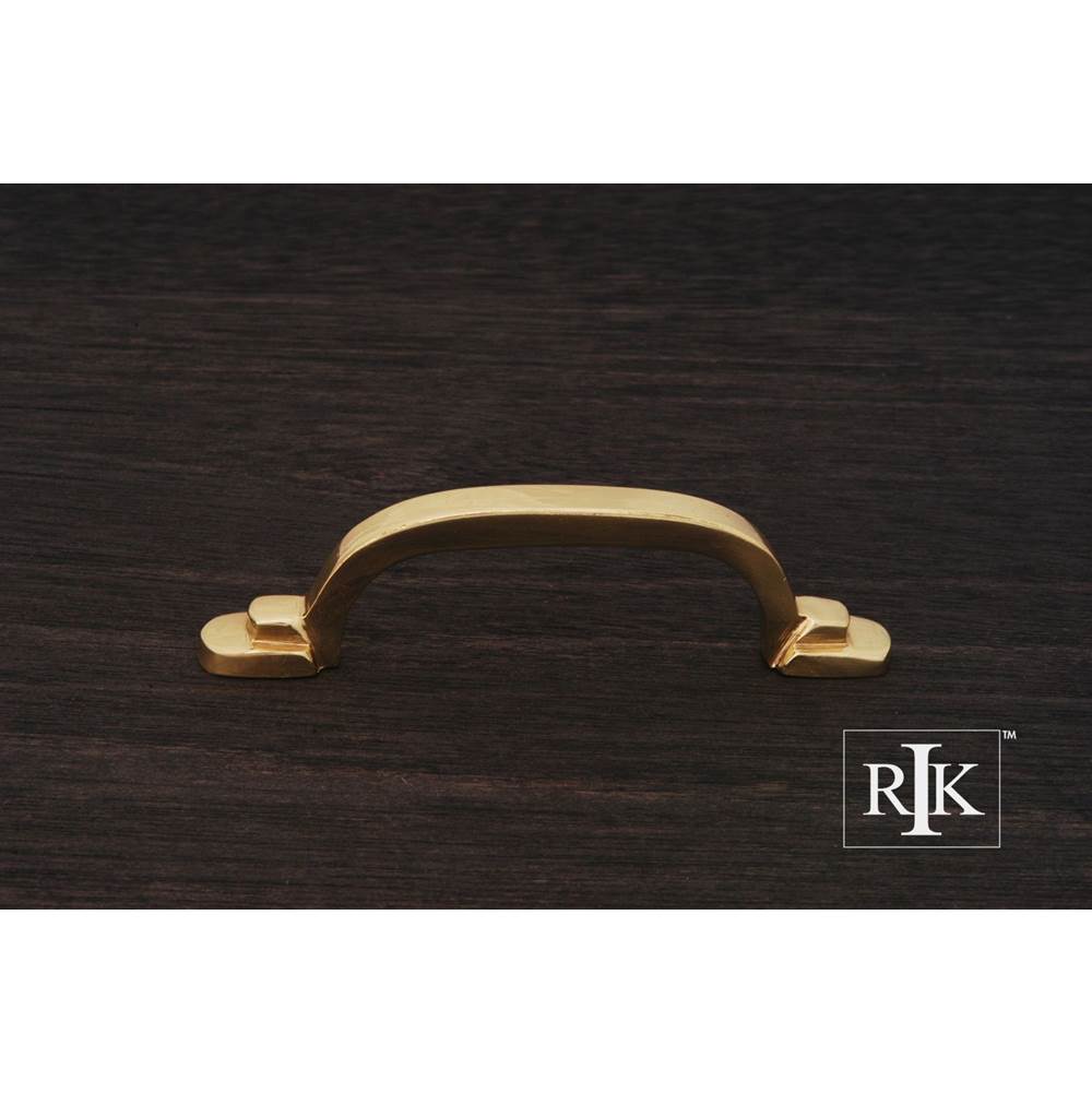 RK International - Two Step Foot Rectangular Pull - Polished Brass