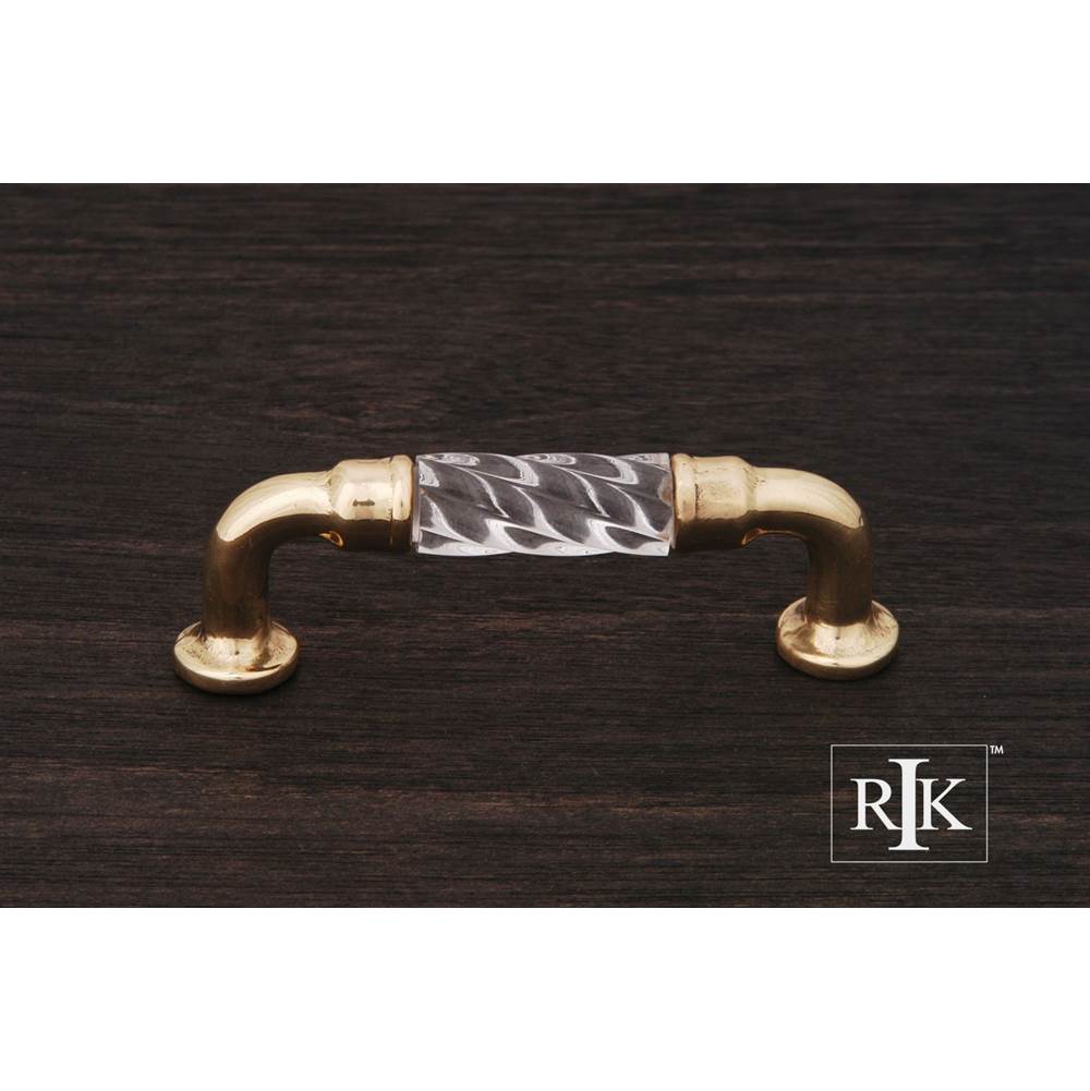 RK International - Bow Acrylic Pull - Polished Brass
