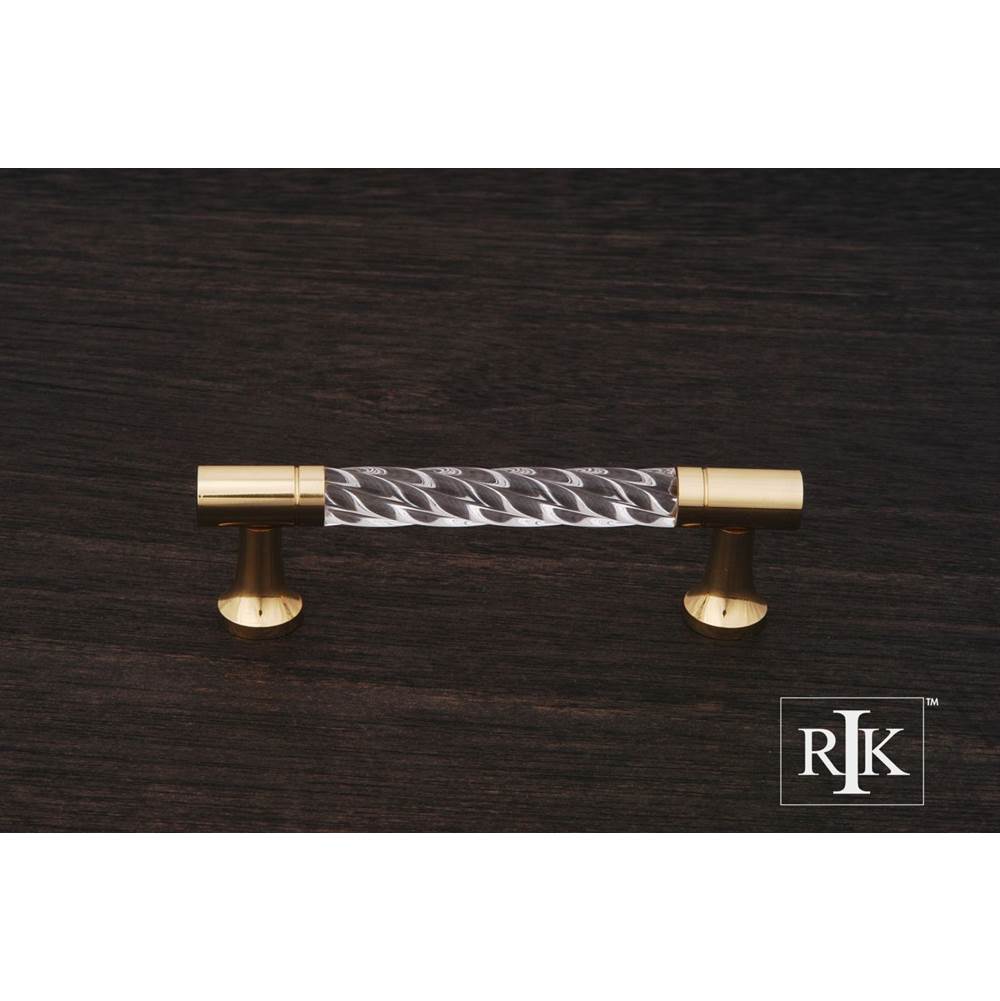 RK International - Acrylic Swirl Pull - Polished Brass