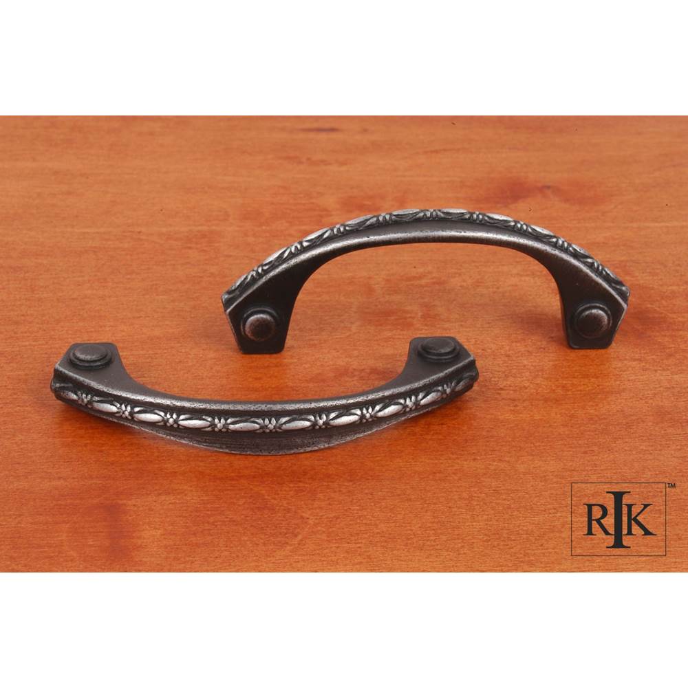 RK International - Deco-Leaf Bow Pull - Distressed Nickel