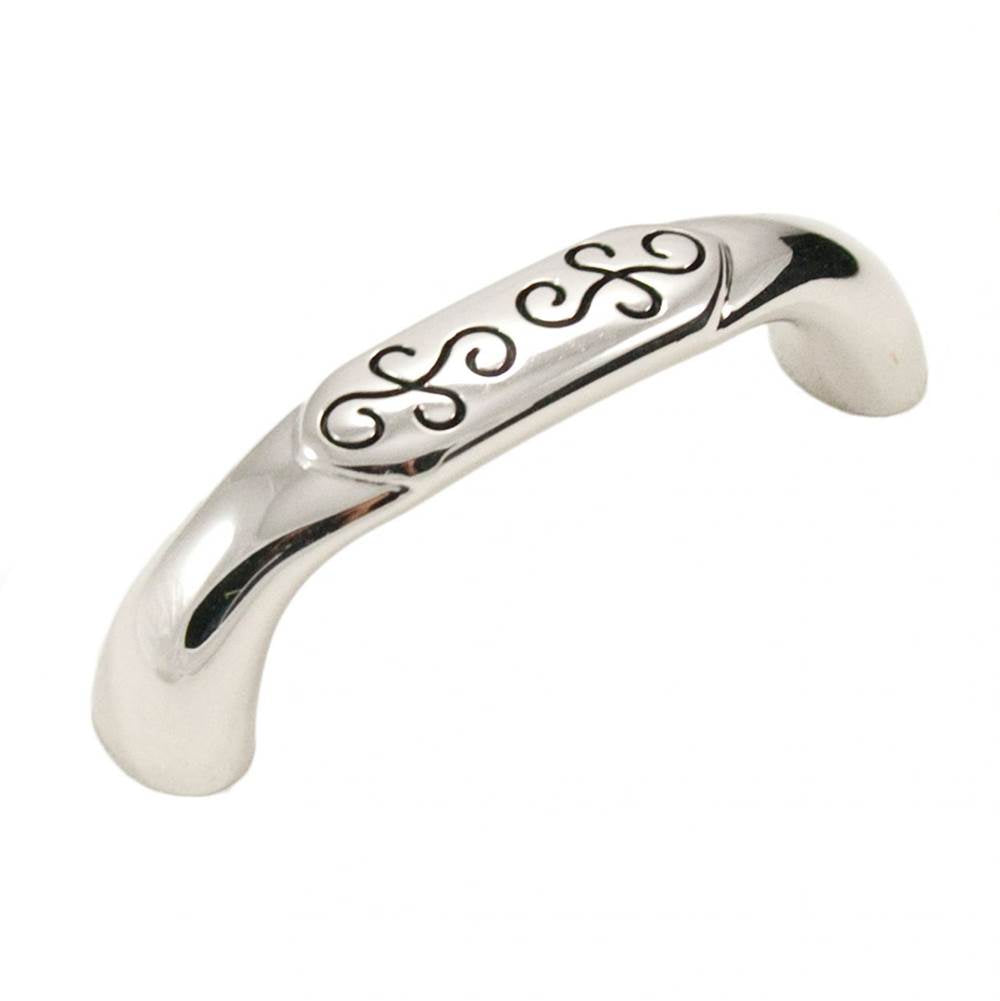 RK International - 3'' c/c Palermo Pull - Polished Nickel,Black