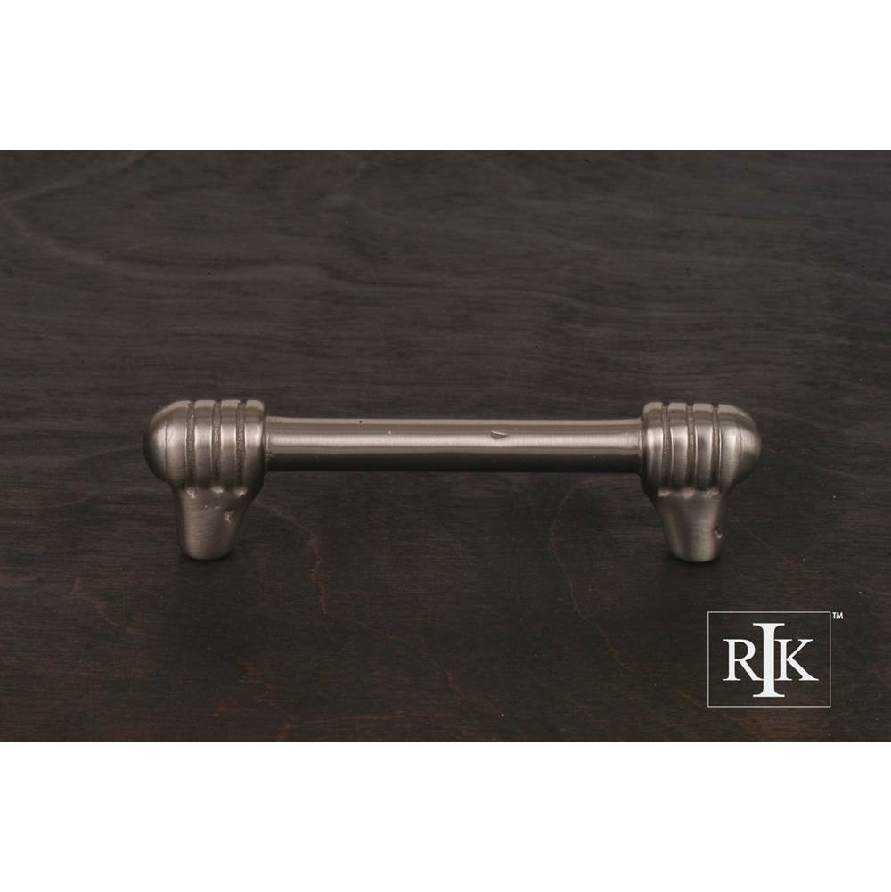 RK International - 3 1/2'' c/c Distressed Rod with Swirl Ends Pull - Satin Nickel