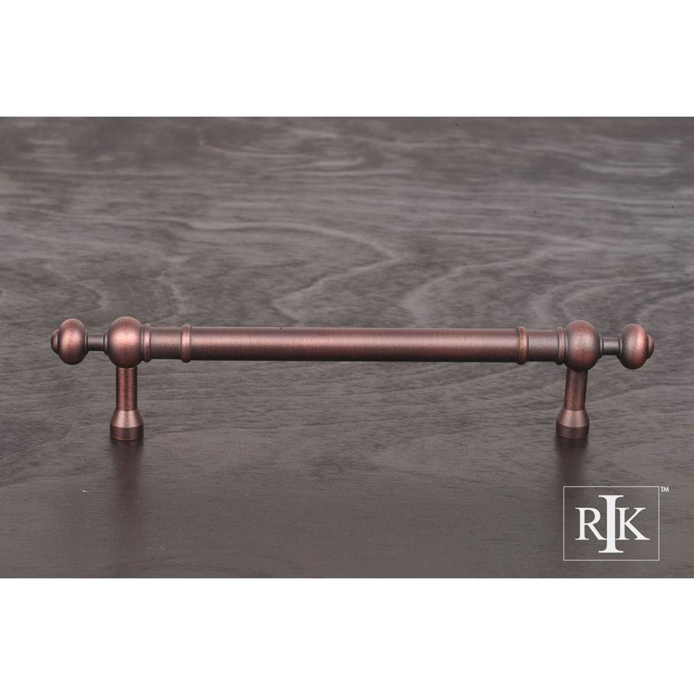 RK International - 5'' c/c Plain Pull with Decorative Ends - Distressed Copper