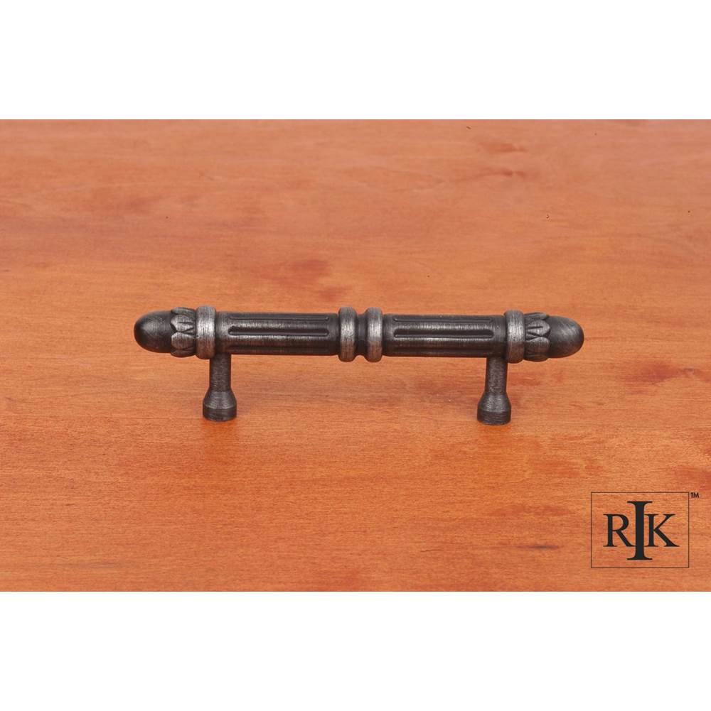 RK International - 3'' c/c Lined Rod Pull with Petals at End - Distressed Nickel