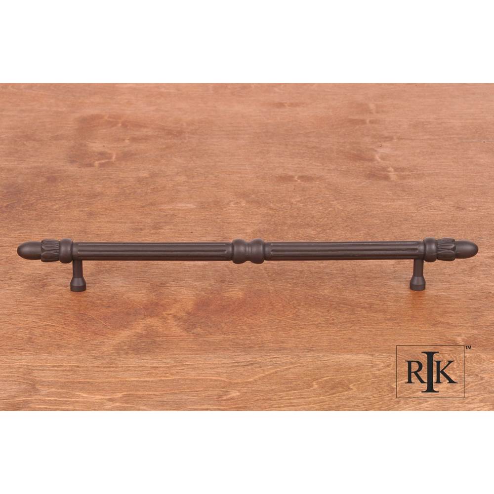 RK International - 8'' c/c Lined Rod Pull with Petals at End - Oil Rubbed Bronze