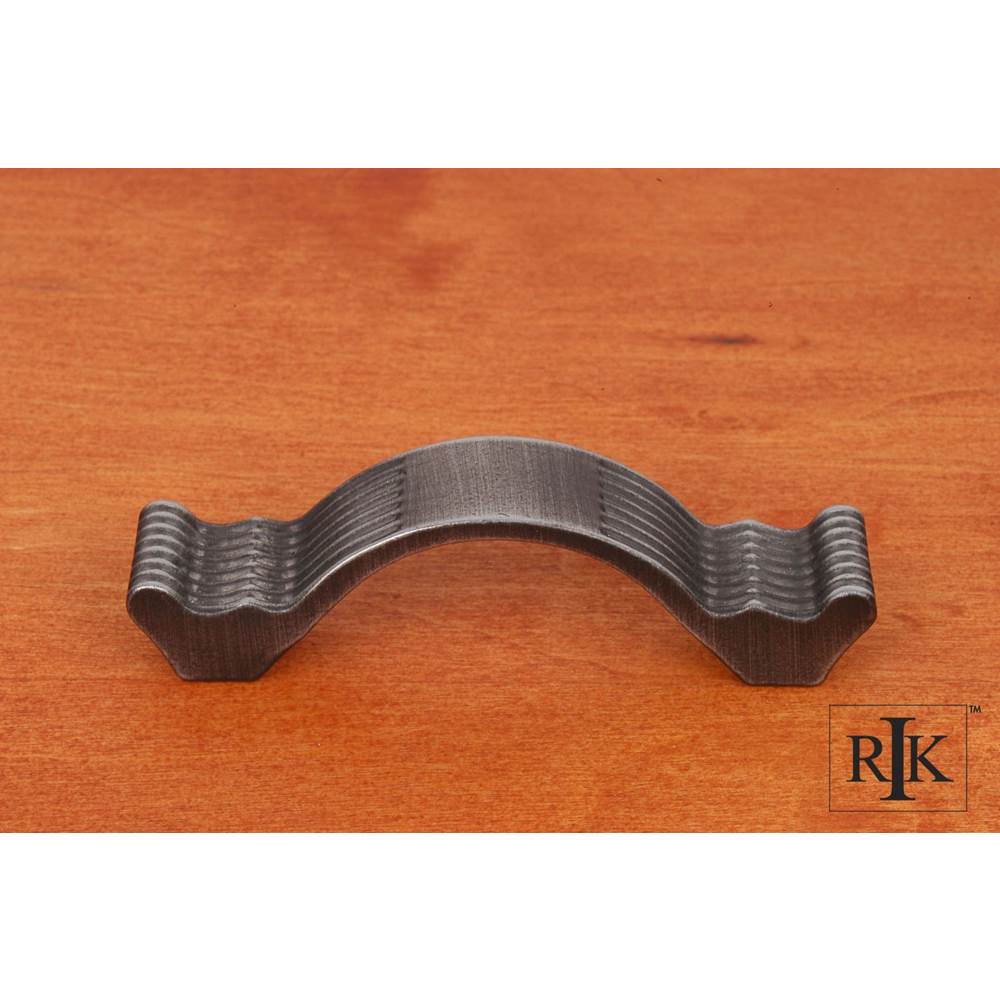 RK International - 3'' c/c Wavy Contoured Pull with Lines - Distressed Nickel