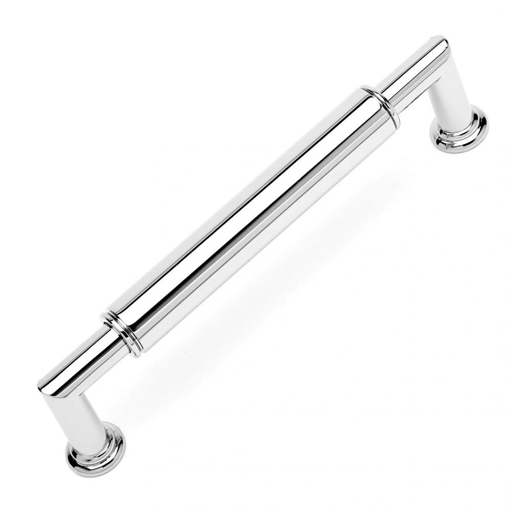 RK International - 5'' c/c Cylinder Middle Pull - Polished Nickel