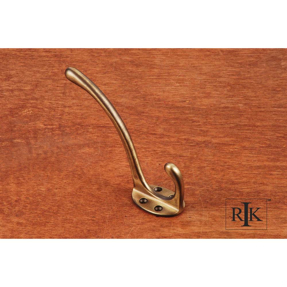 RK International - Oval Base Coat and Hat Hook - Antique English